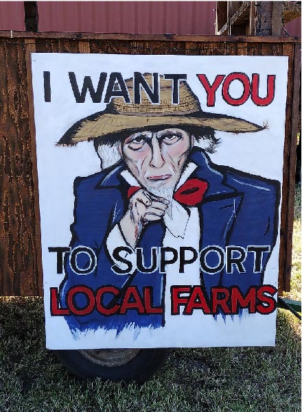i want you to support local farms poster
