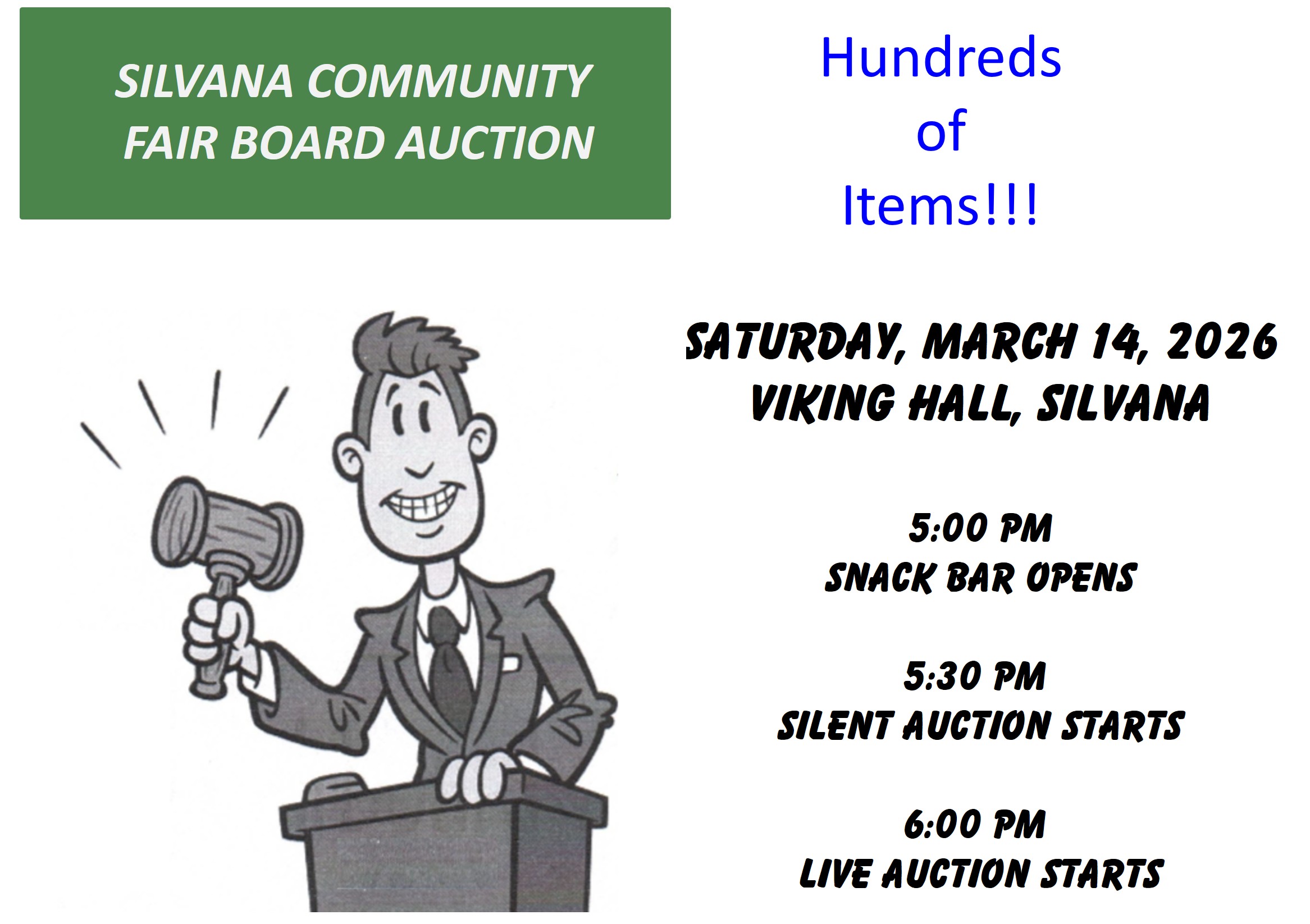 Silvana Community Fair Auction Logo